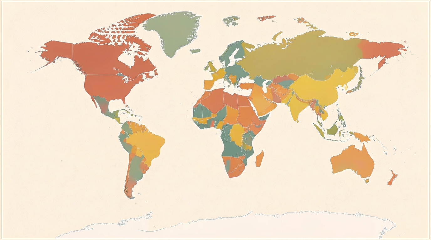 Carte du monde des projets de voyage Voyage Ensemble
